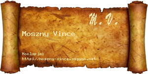 Moszny Vince névjegykártya